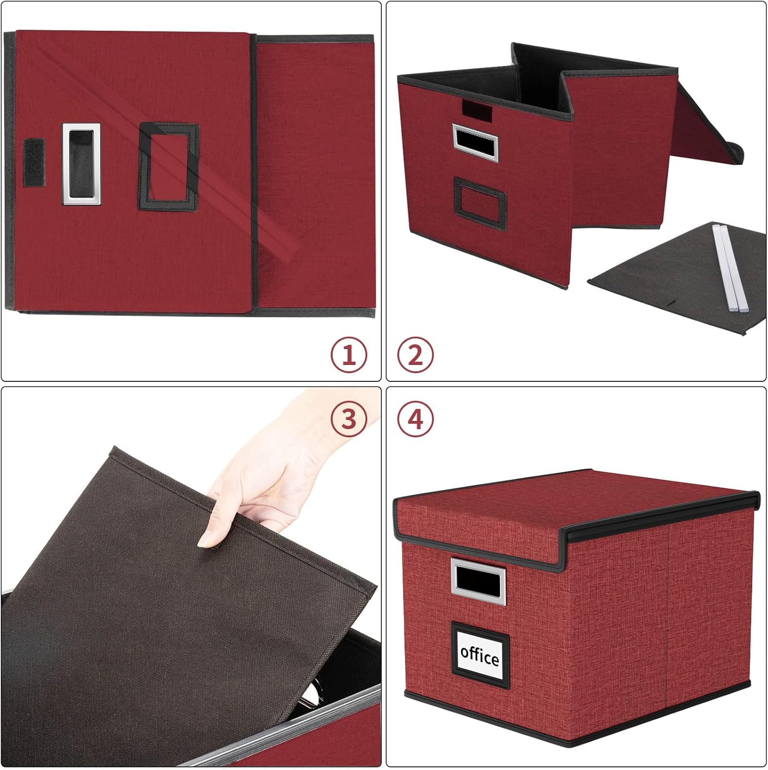 Huolewa Upgraded File Storage Organizer Box with Lid