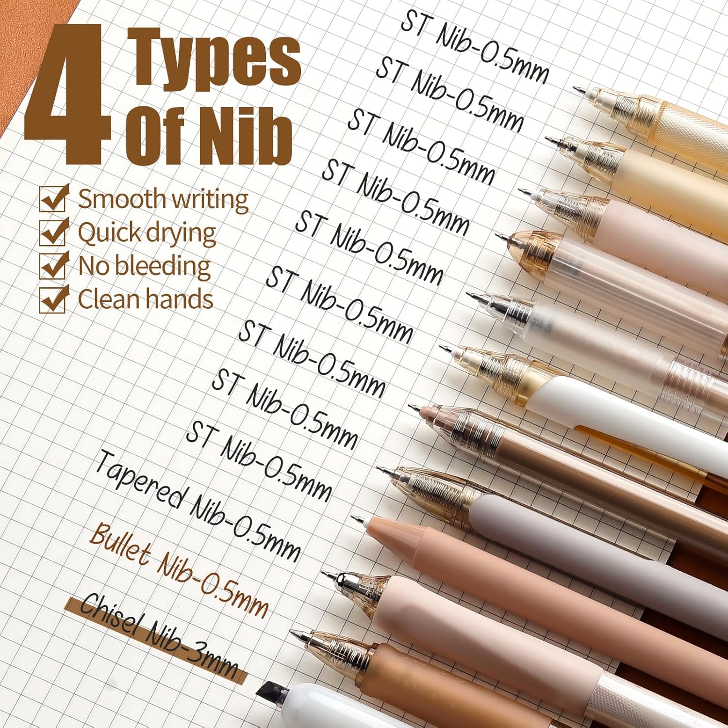 Four Candies Moor Series Gel Pens Set of 12