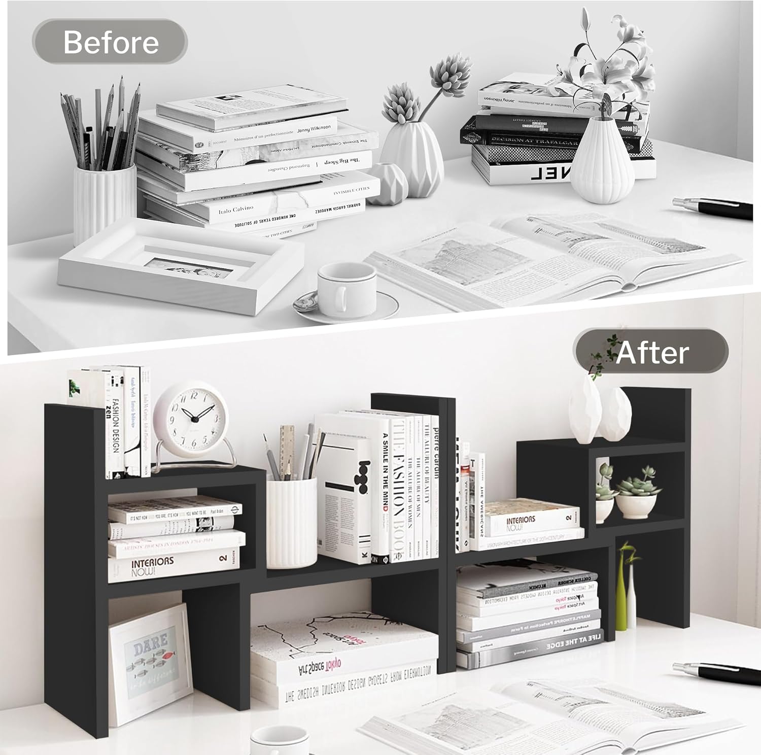 Jerry Maggie Adjustable Desktop Storage Shelf