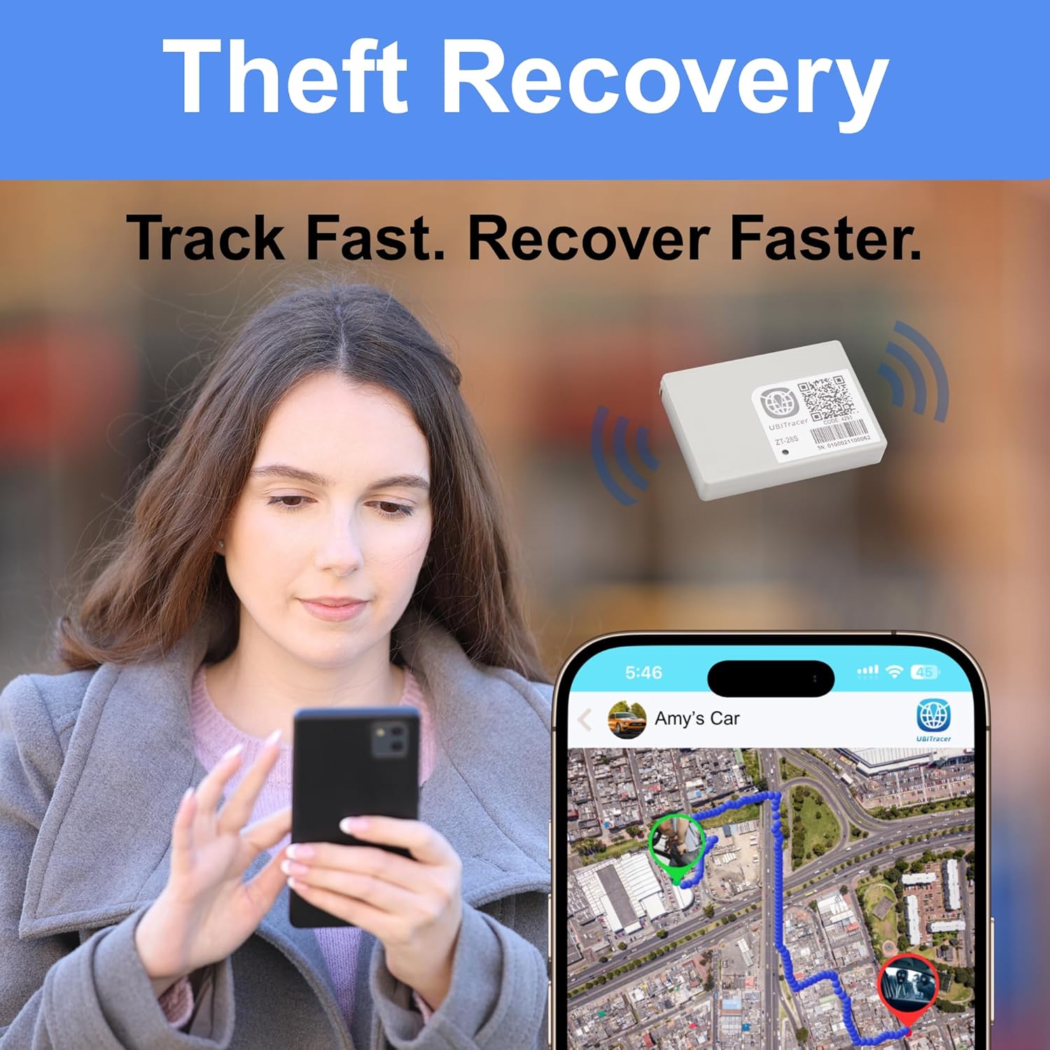 UBITracer Multi-Sensor GPS Tracker for Vehicles