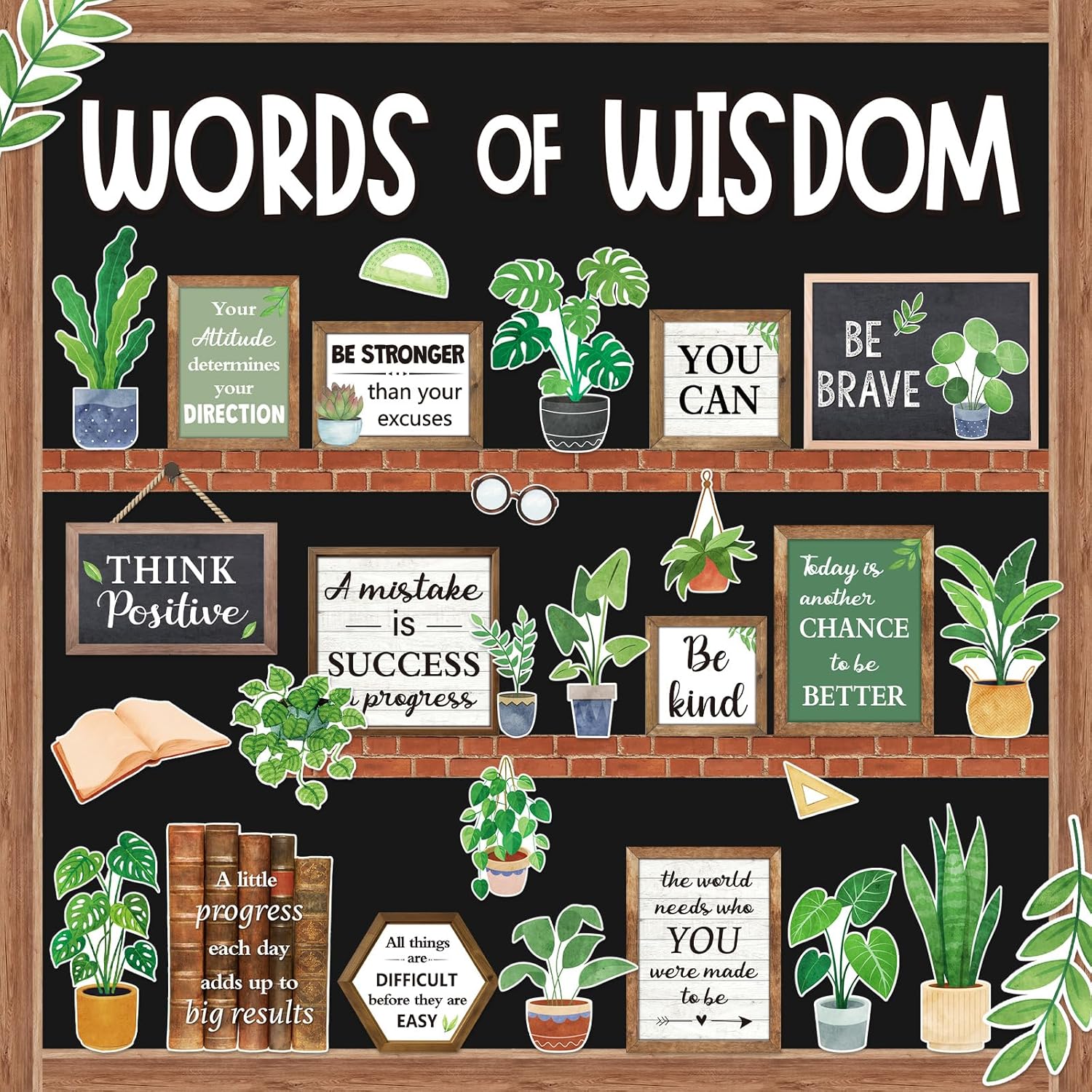57 Pcs Plant Bulletin Board Set for Classroom Decoration