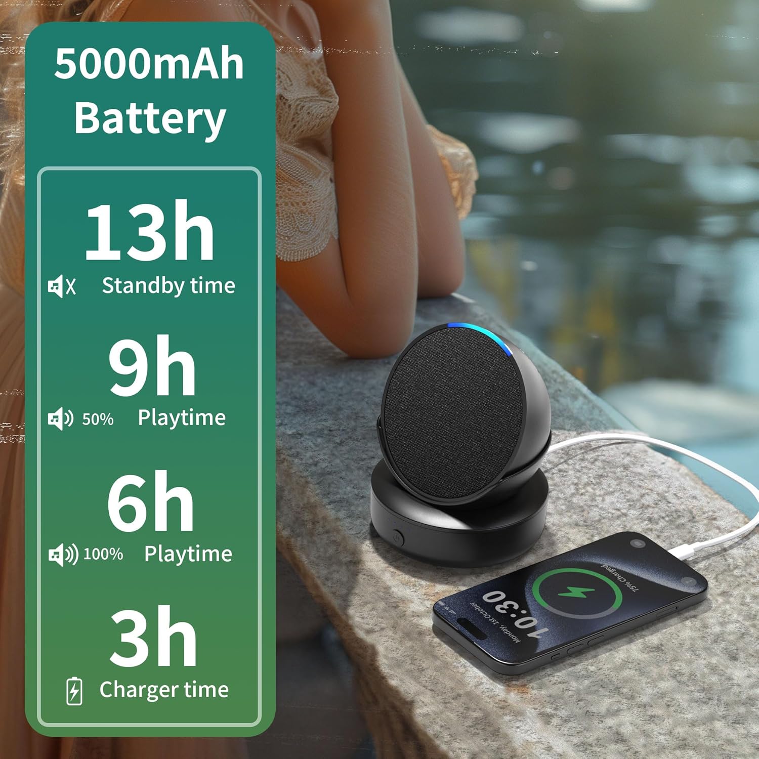 PlusAcc Battery Base for Pop 5000mAh Charger Stand