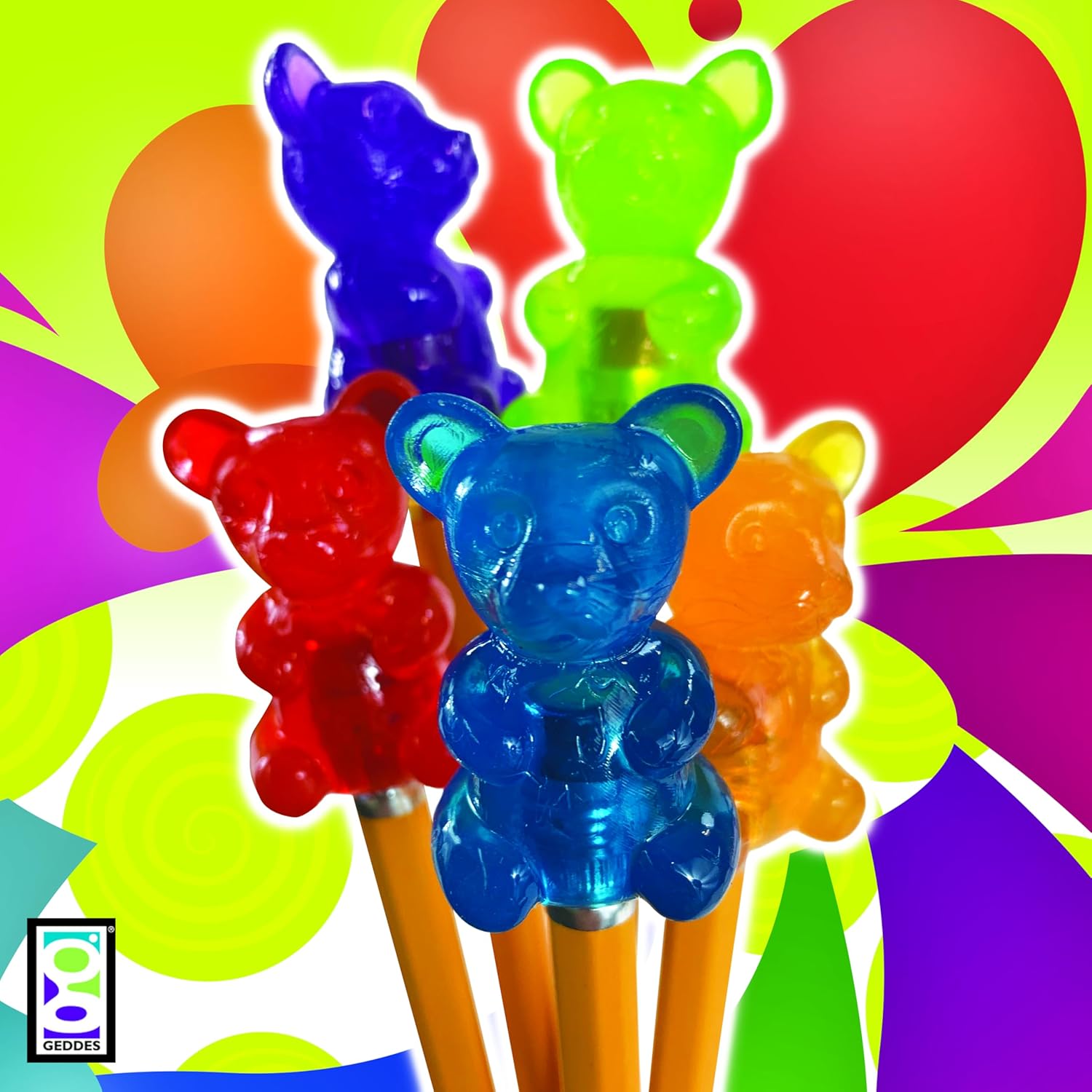 Raymond Geddes Gummy Bear Scented Pencil Toppers - Pack of 24