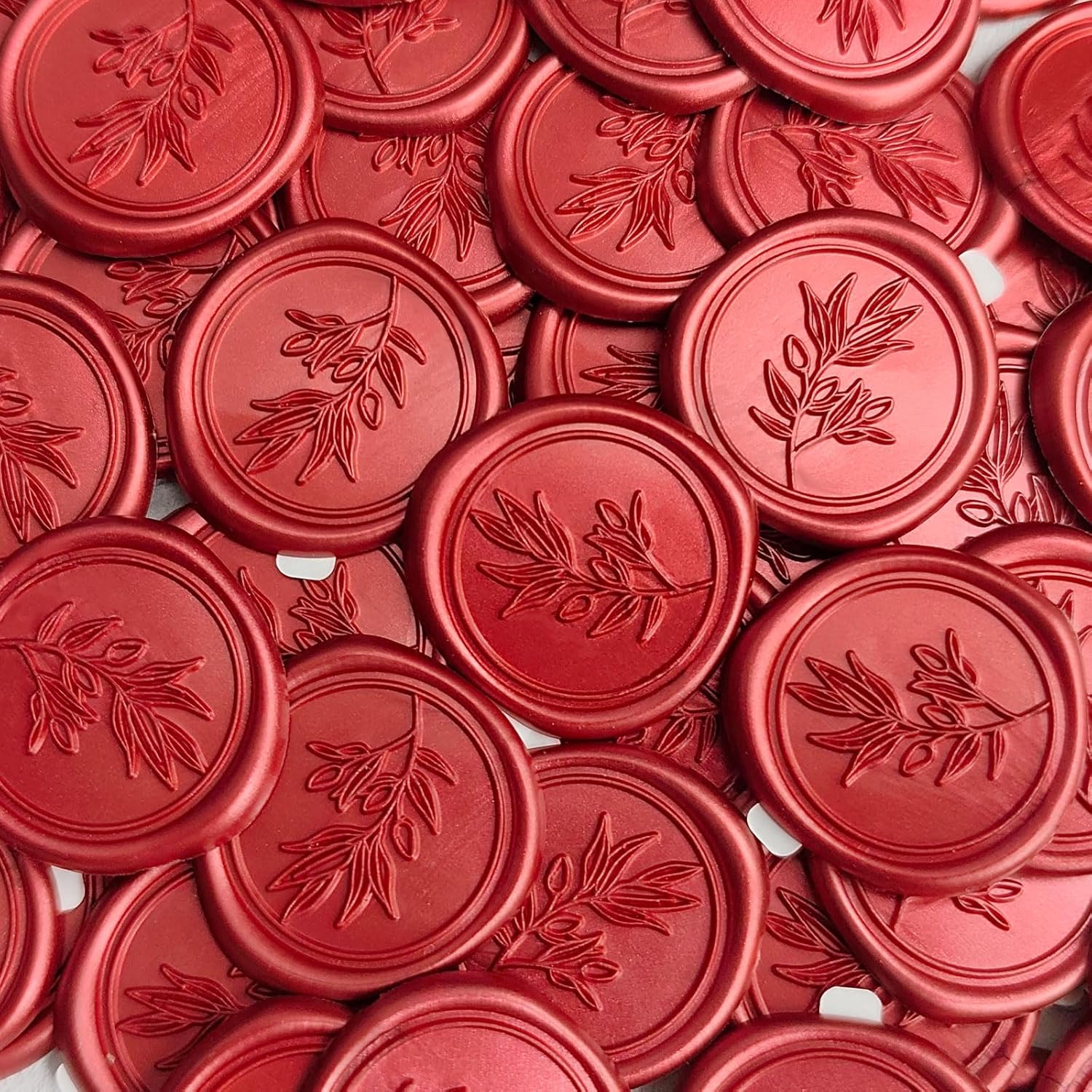 50 Pcs Red Wax Seal Stickers for Envelopes and Invitations
