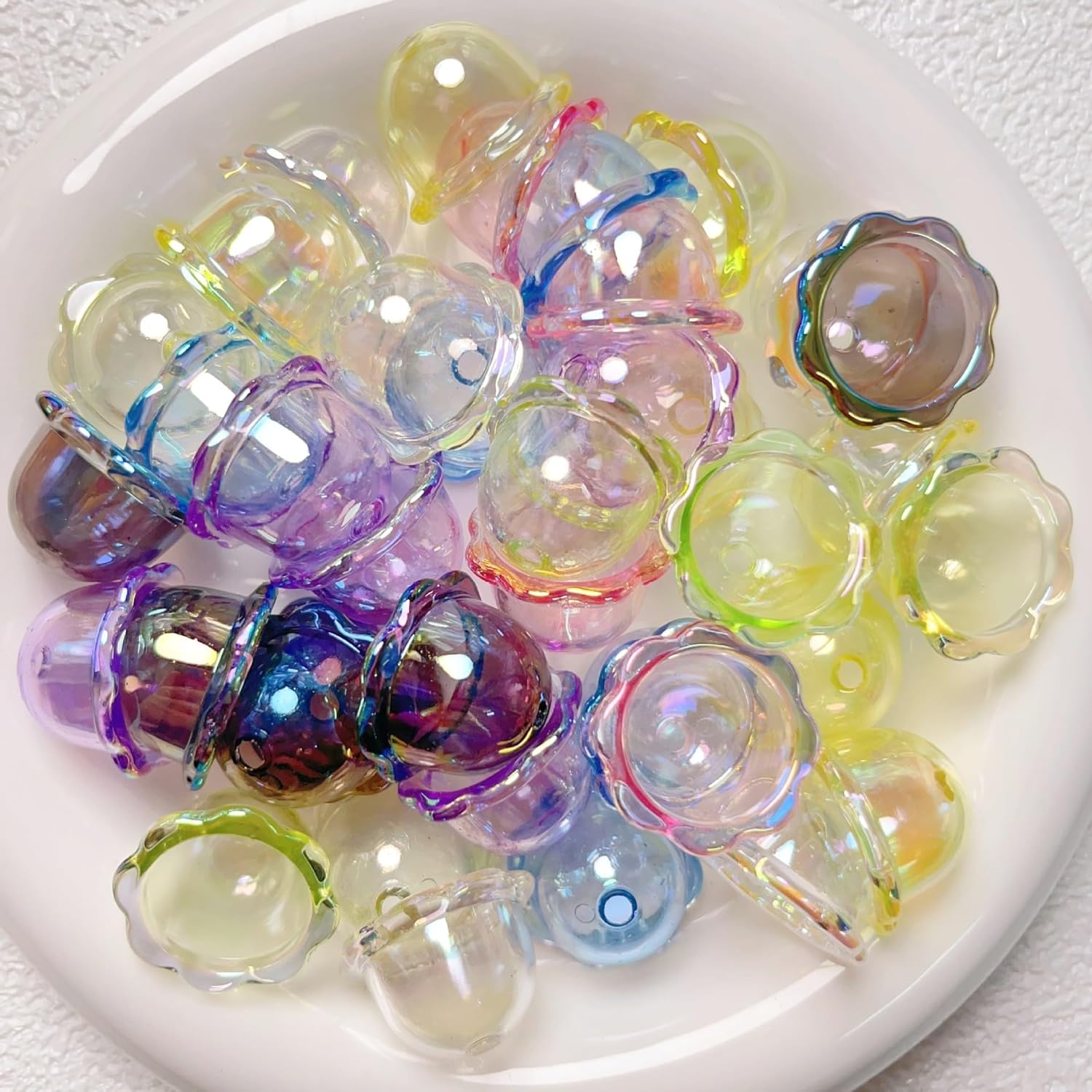 50Pcs Large Trumpet Flower Beads for Jewelry Making