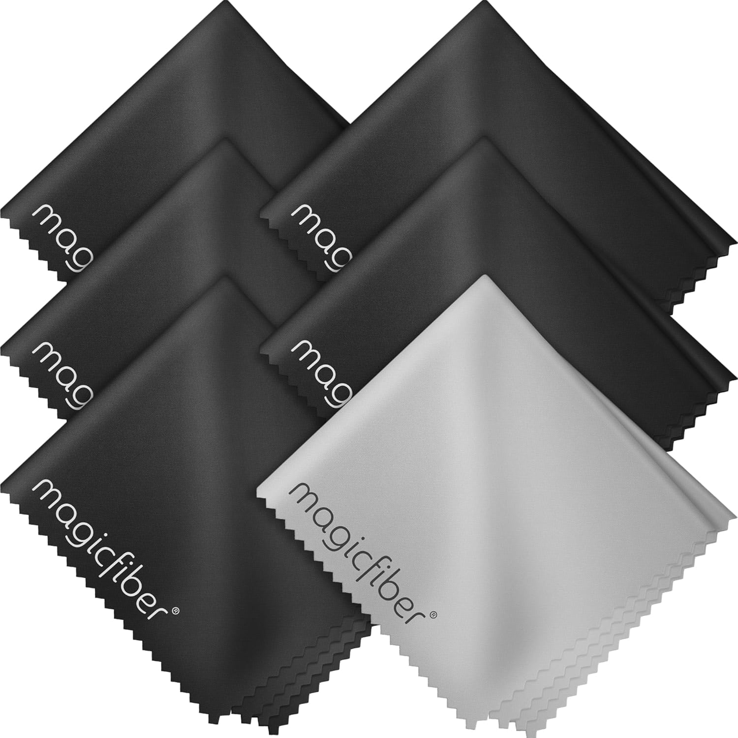 MagicFiber Microfiber Cleaning Cloth 6 Pack - Premium for Glasses Screens Lenses