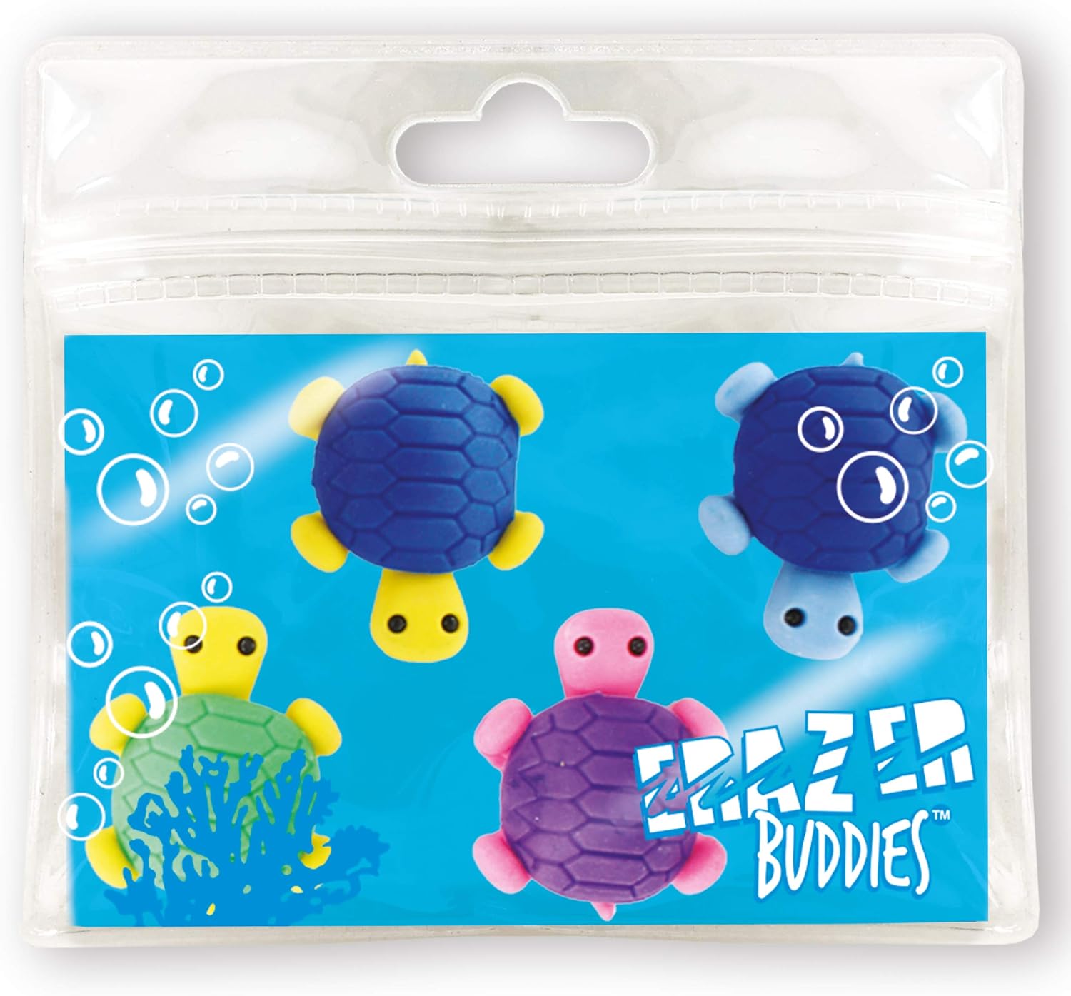 Deluxebase Eraser Buddiez Sea Turtle Cute Rubber Erasers