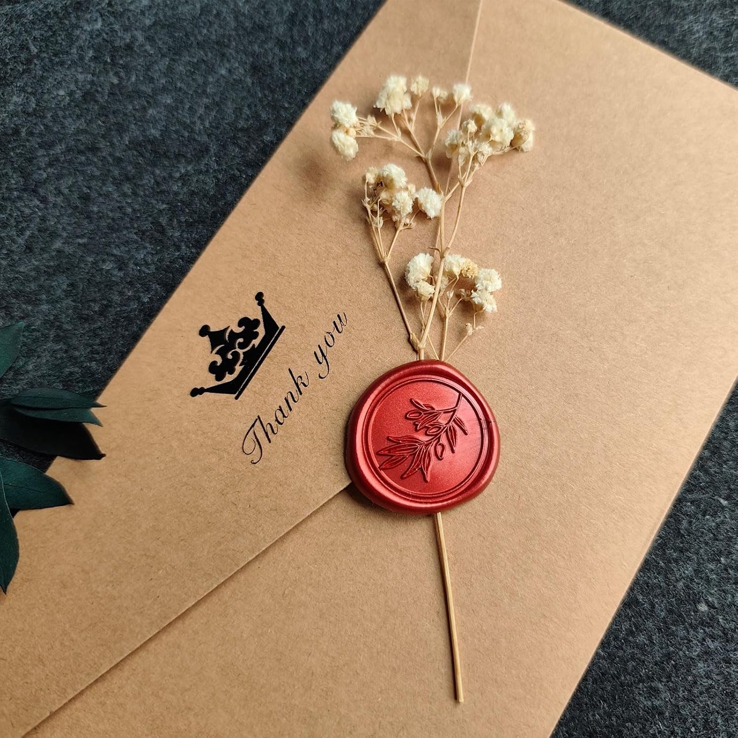 50 Pcs Red Wax Seal Stickers for Envelopes and Invitations