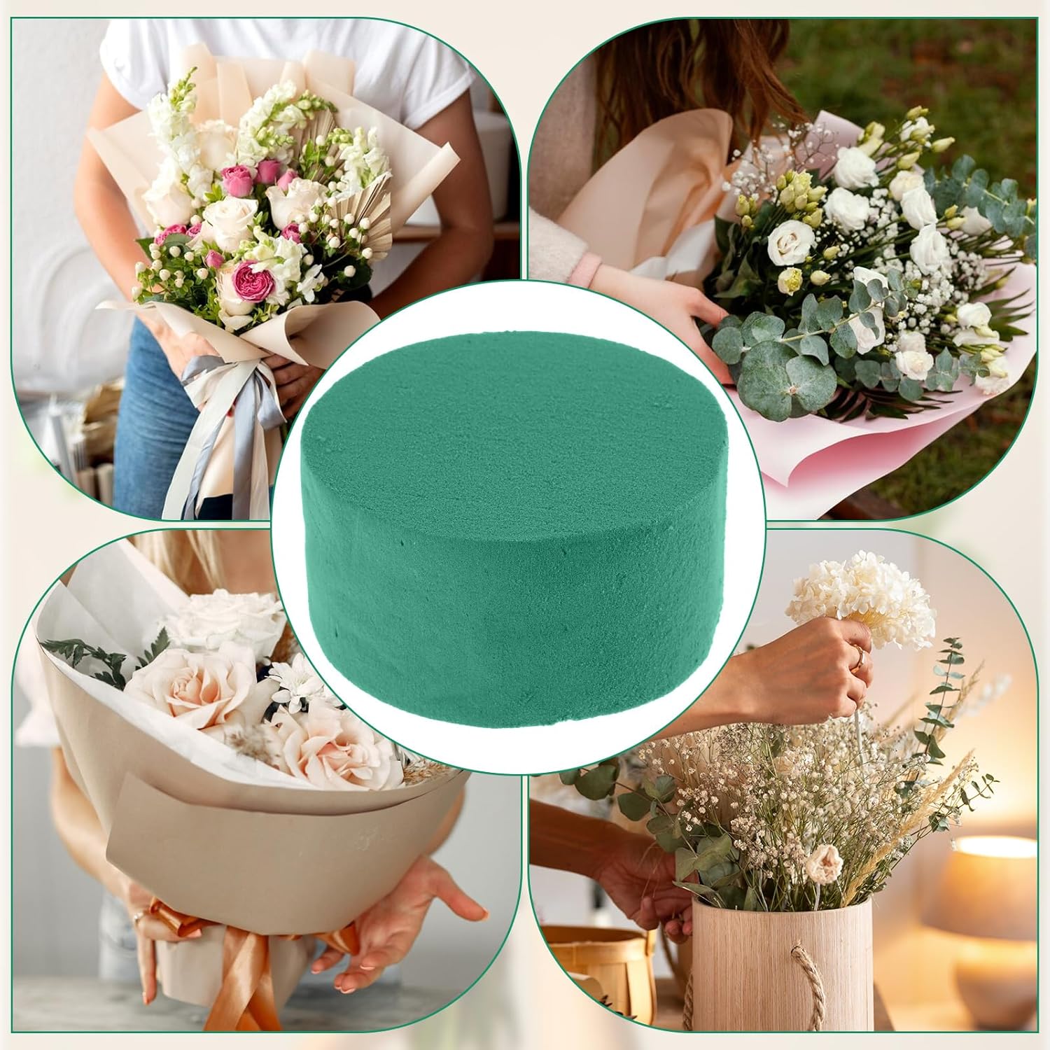 Giantree 4Pcs Floral Foam Blocks for Arrangements