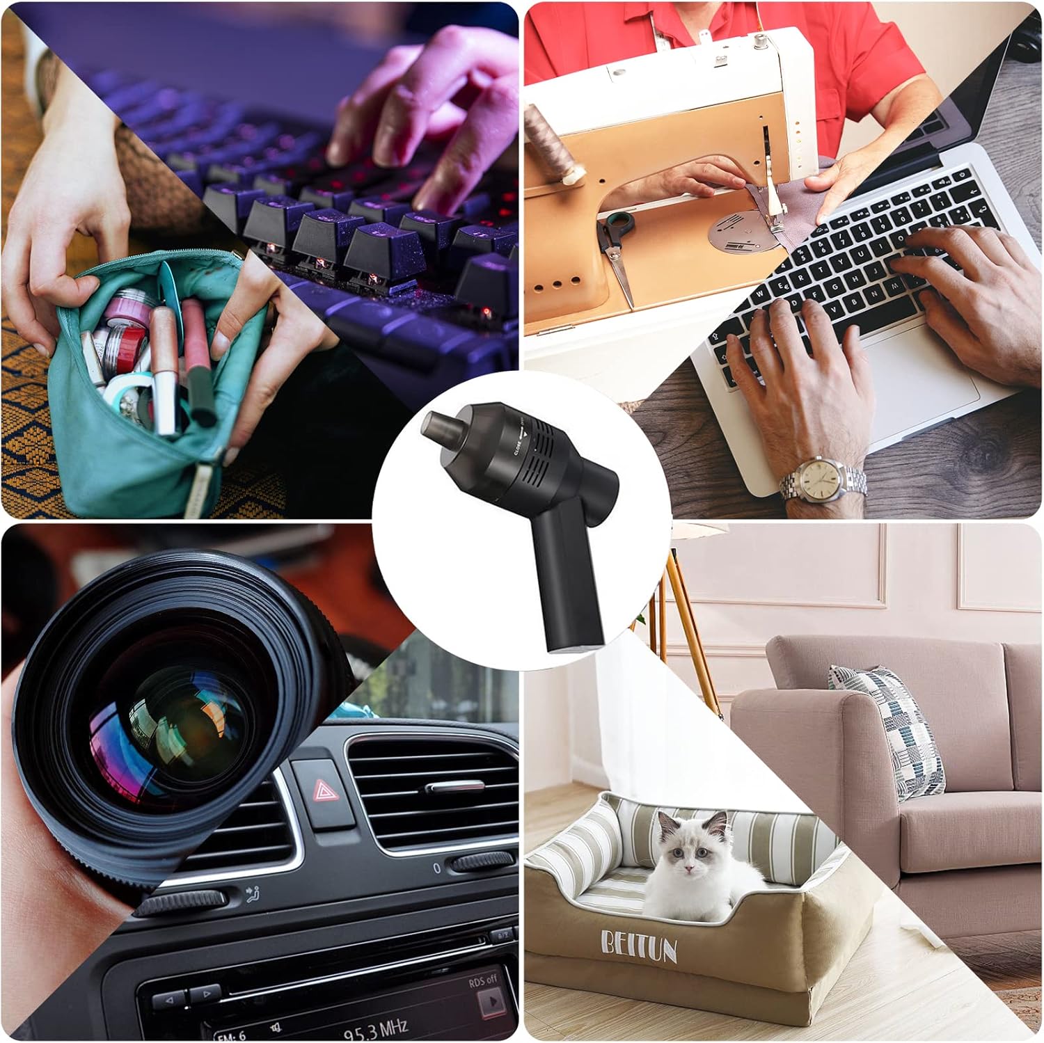 Dealswin Keyboard Cleaner Rechargeable Mini Vacuum