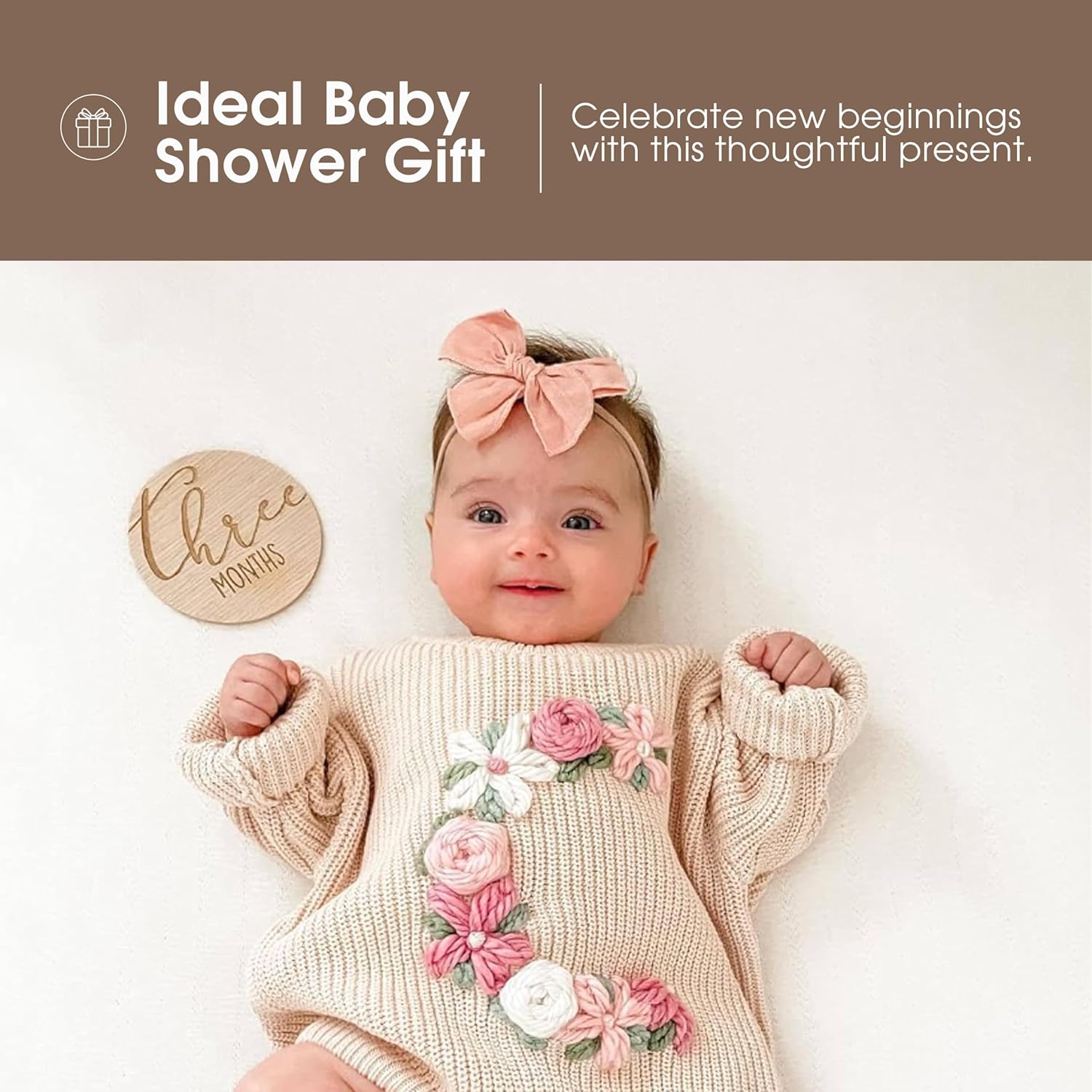 Pearhead Wooden Monthly Milestone Photo Cards