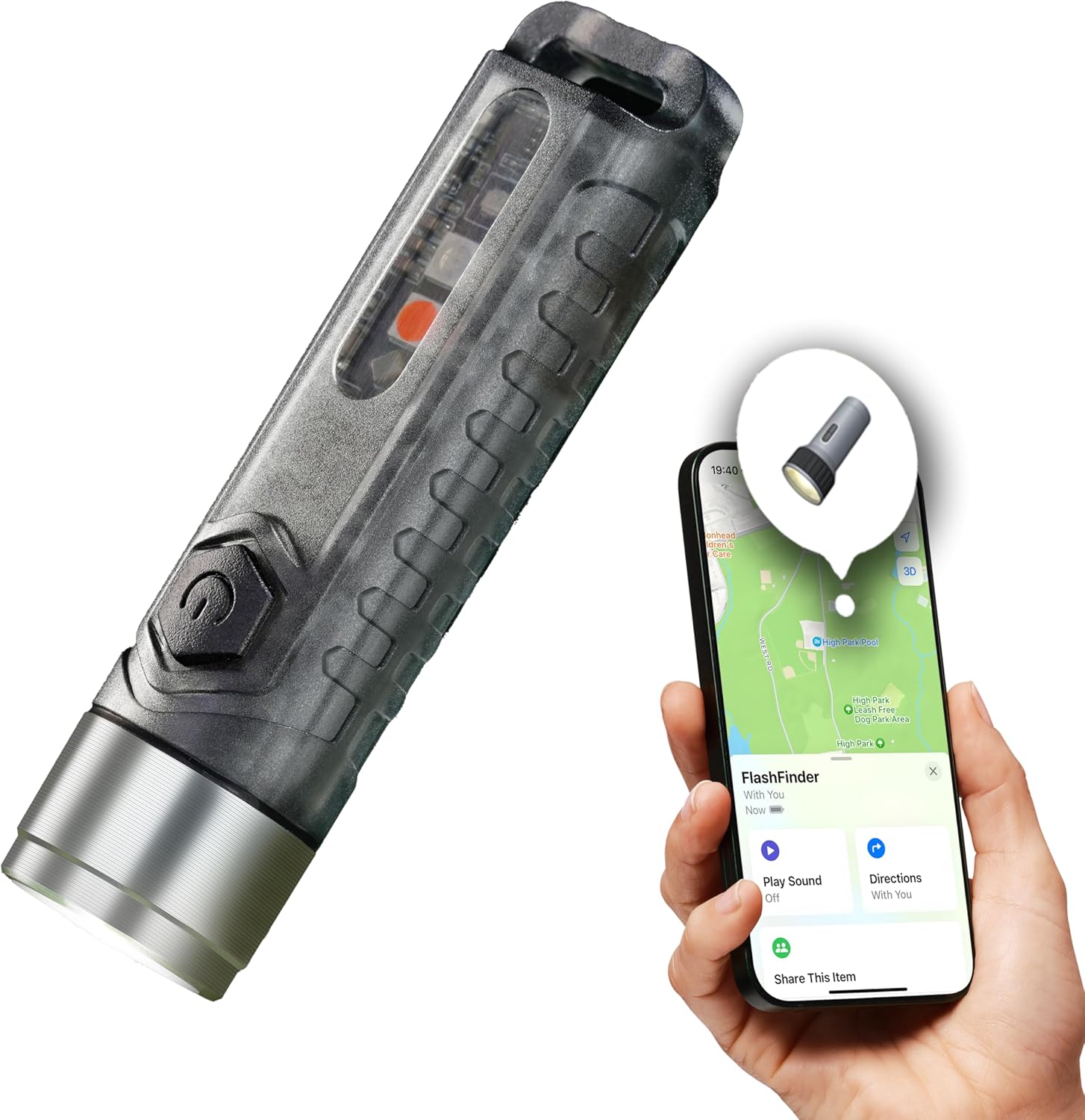 FlashFinder Key Finder with Flashlight and Item Locator