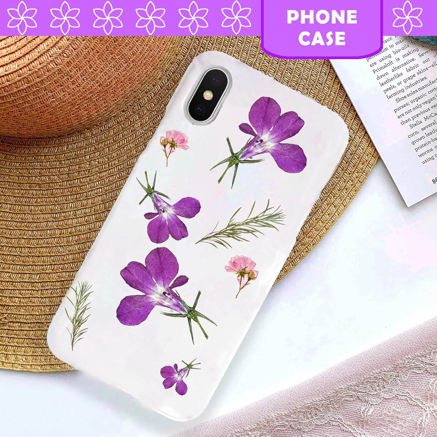 Purple Dried Flowers for Resin Crafts 60PCS