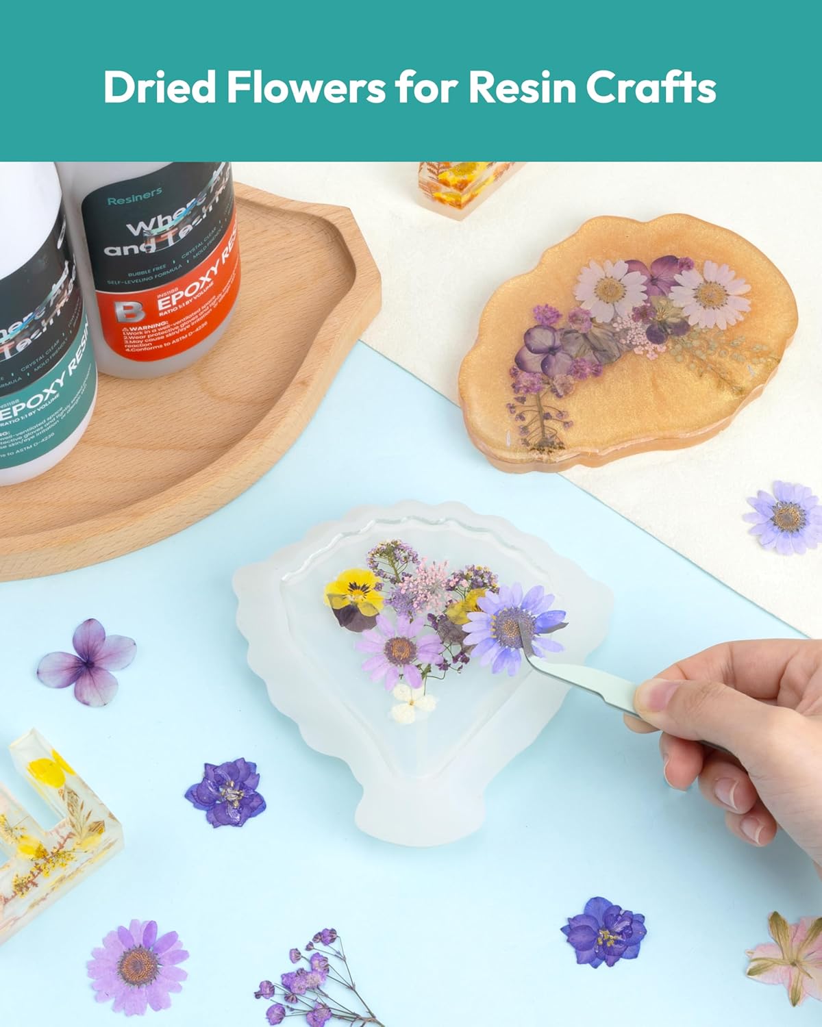 58 Pcs Dried Flowers Pressed Flowers Craft Kit