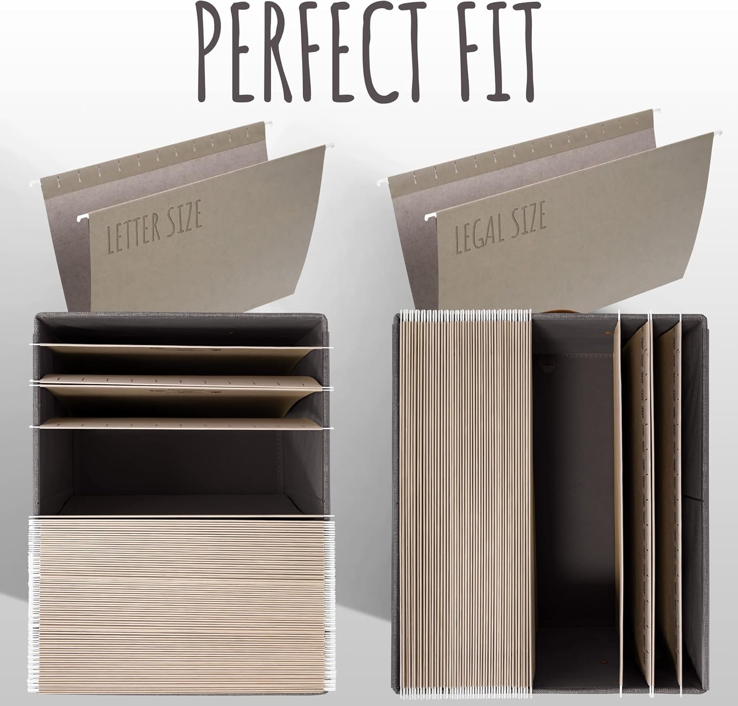 ZICOTO Decorative File Organizer Box Set of 2