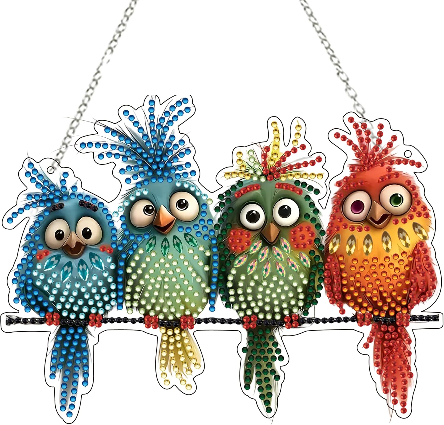 DIY Diamond Art Painting Wreath Kit - Bird Design Double Sided