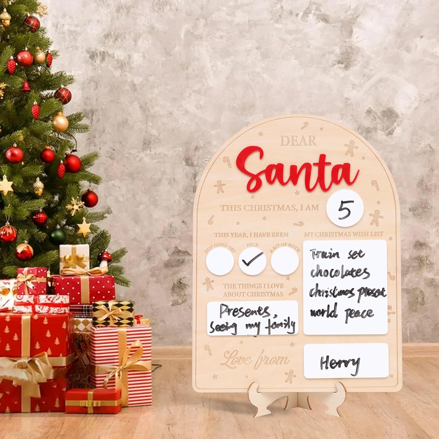 Dear Santa Letter Board - Christmas Party Photo Prop