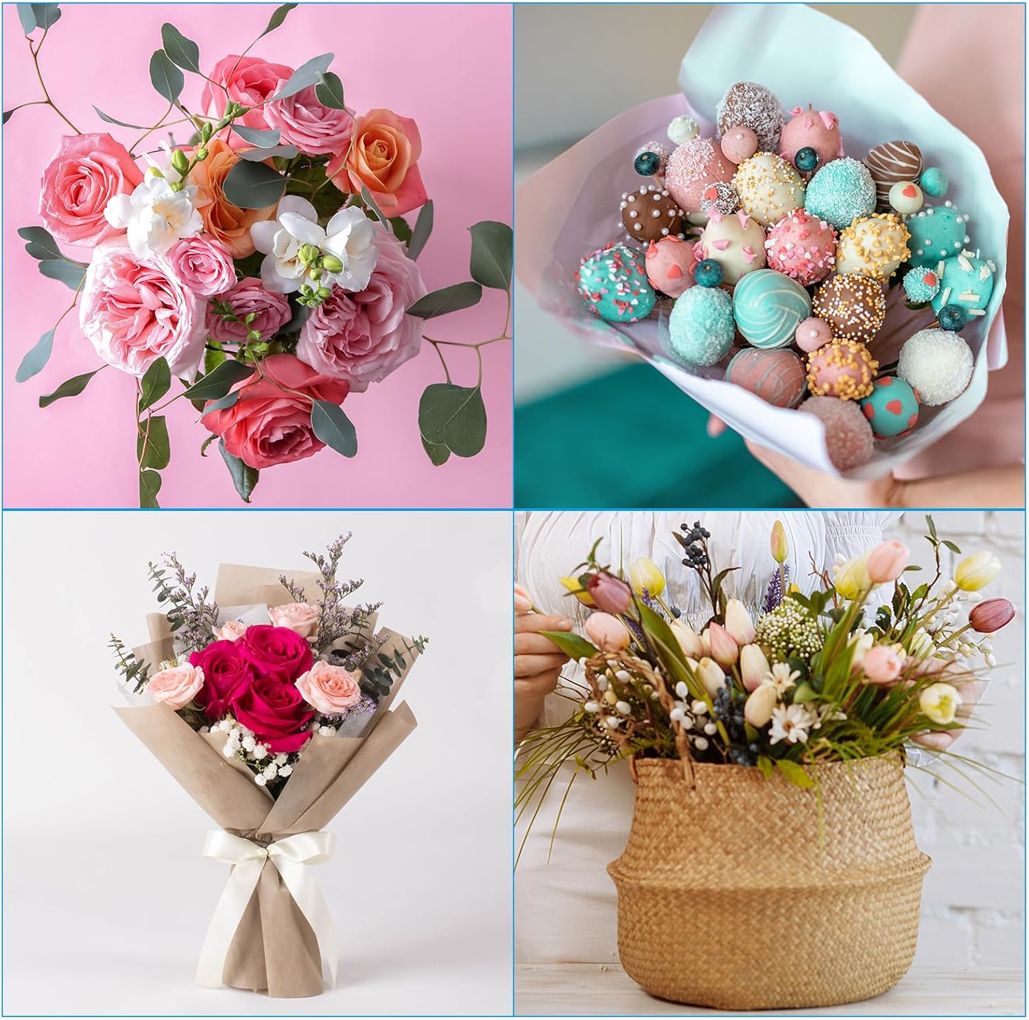 PATIKIL Green Floral Foam 8Pack 35 Inch Half Round Ball
