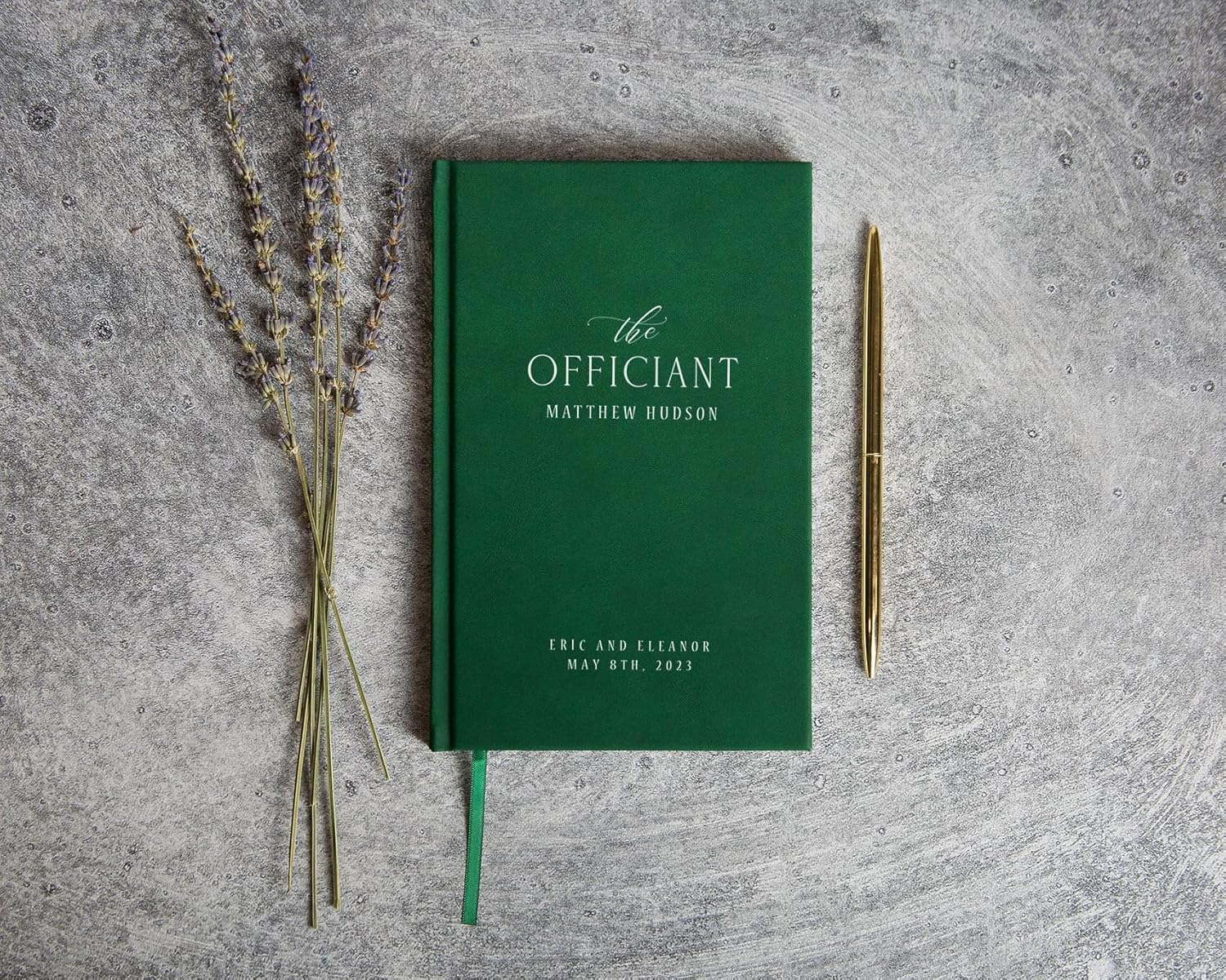 MUUJEE Custom Officiant Book - Personalized Notebook for Ministers and Pastors