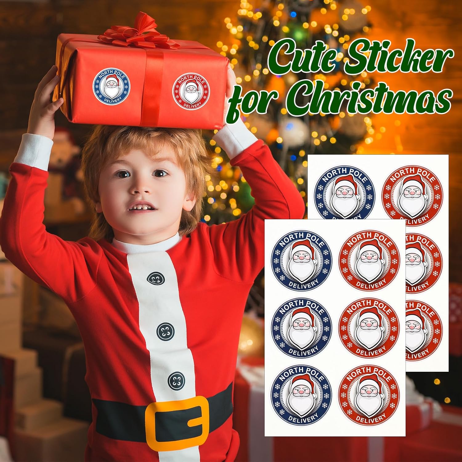 Fullhawl 360 Pcs Christmas Envelope Seals 2 Inch Santa Stickers