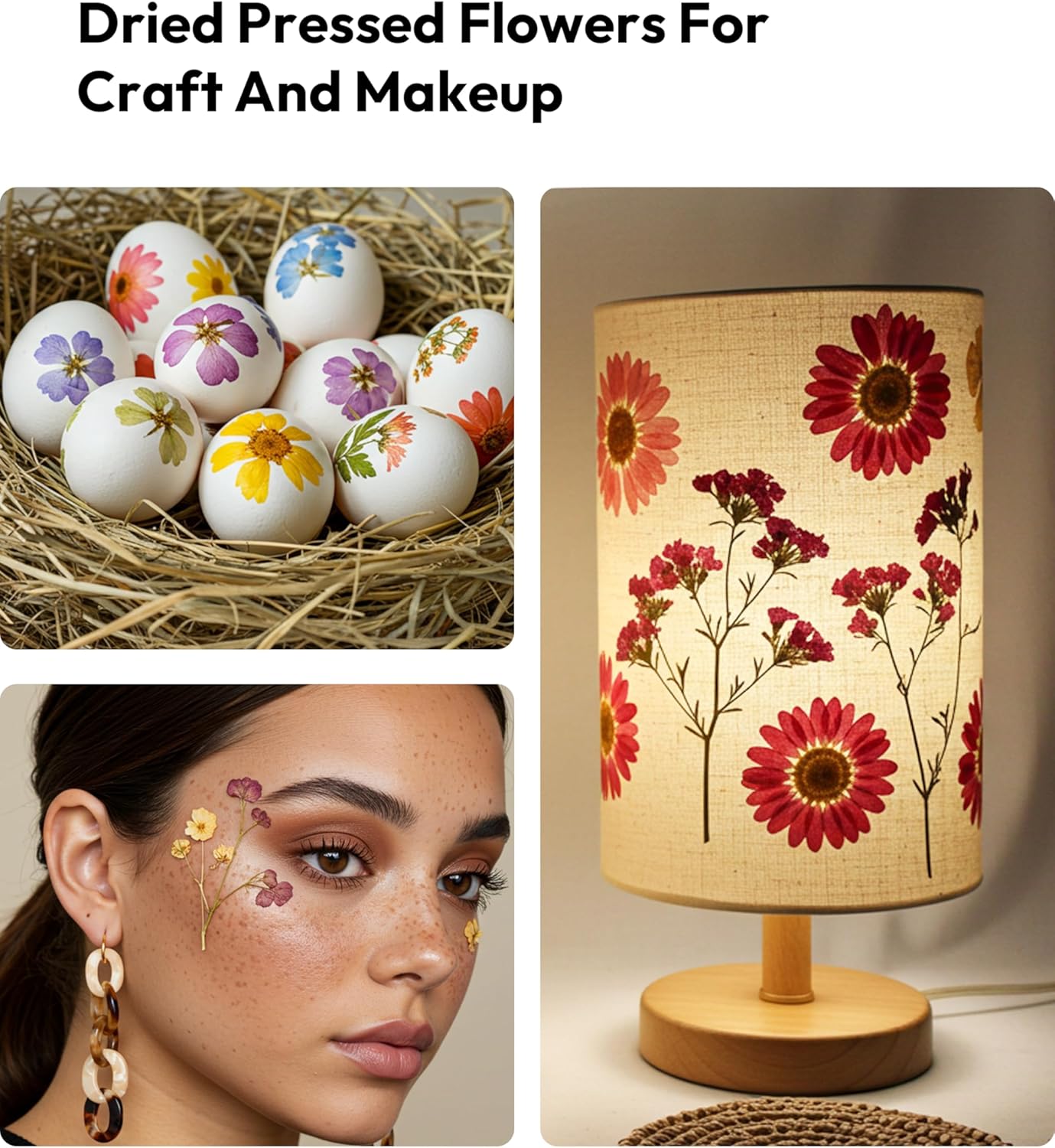 58 Pcs Dried Flowers Pressed Flowers Craft Kit