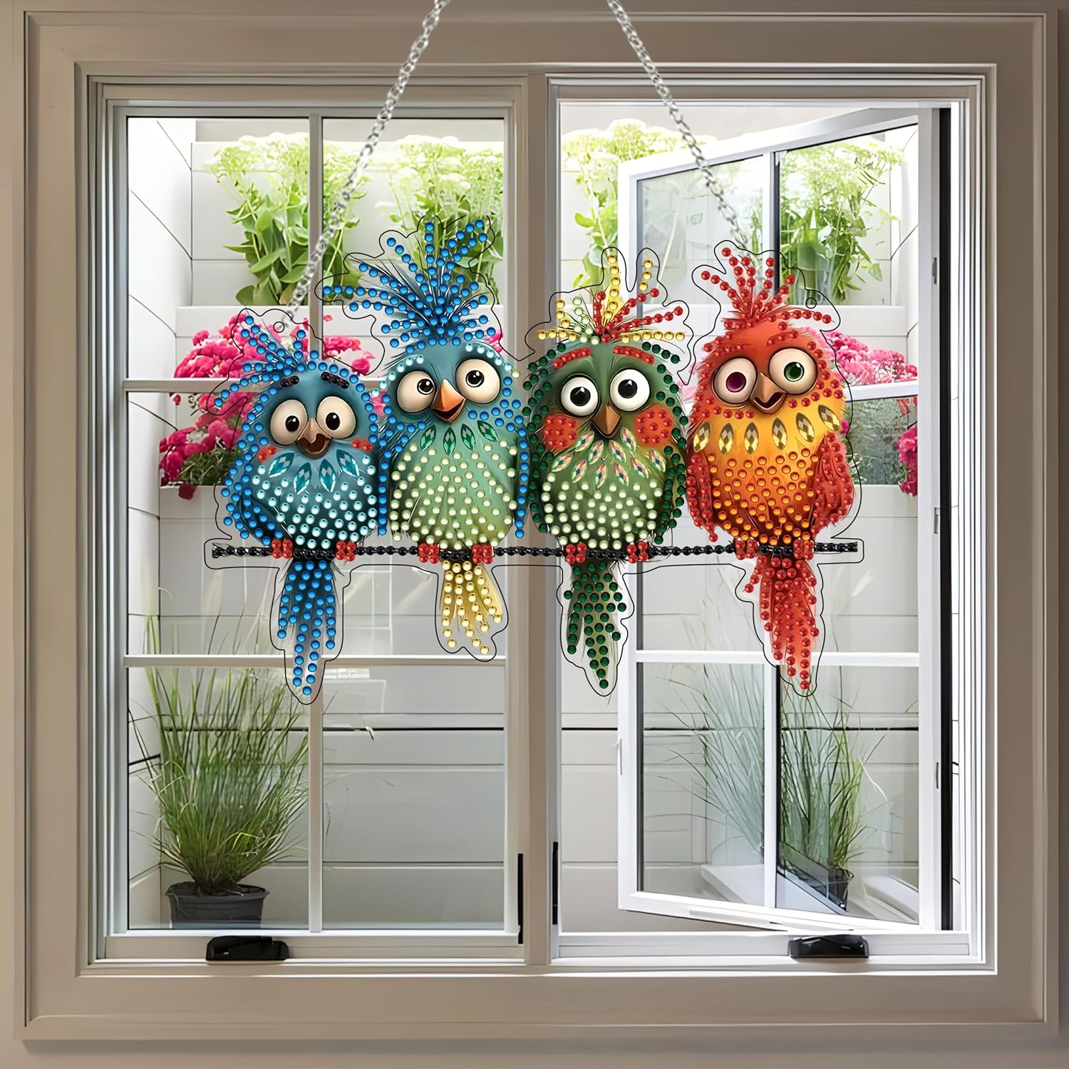DIY Diamond Art Painting Wreath Kit - Bird Design Double Sided