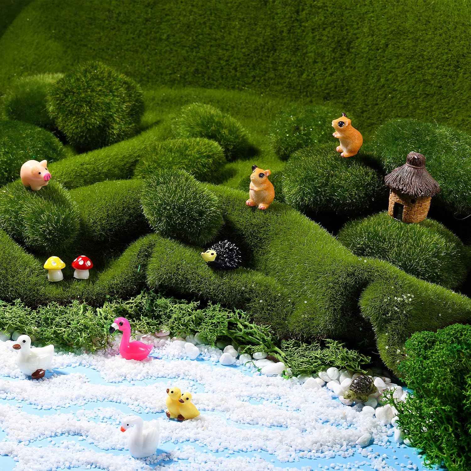 Chuangdi 20 Piece Artificial Moss Rock Decor Set