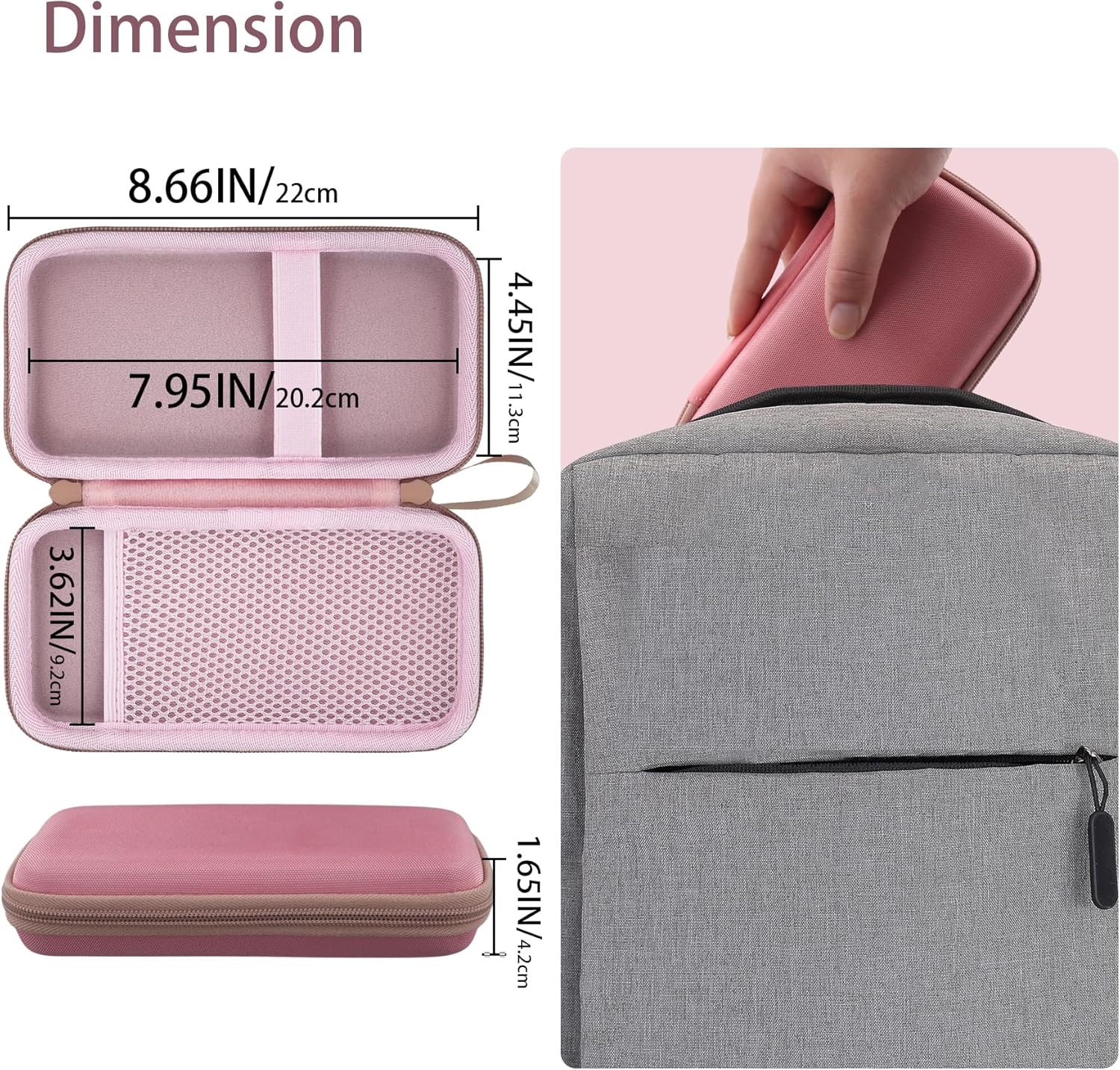 co2CREA Hard Case for Casio fx-9750GIII Graphing Calculators - Pink