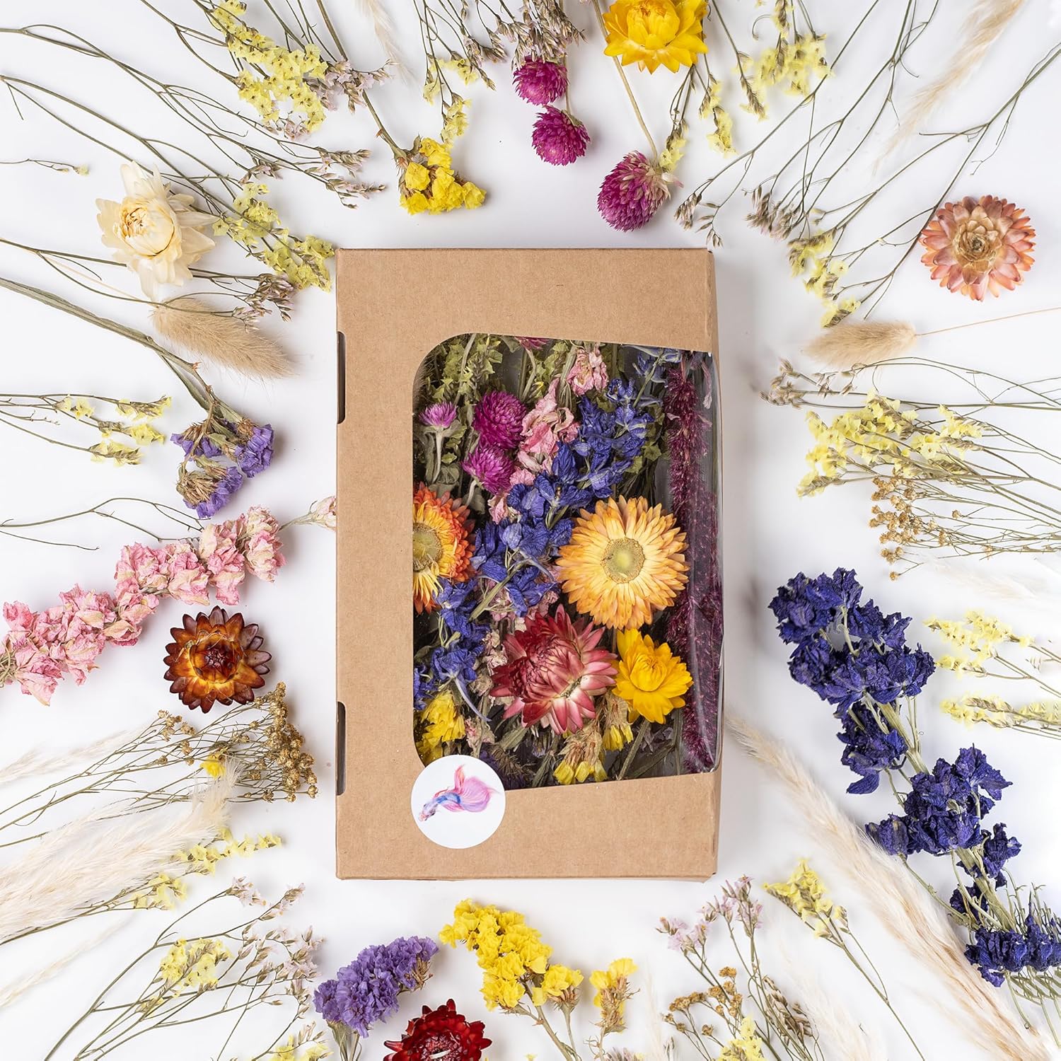 Premium Dried Flowers for Crafts in Eco Paper Box
