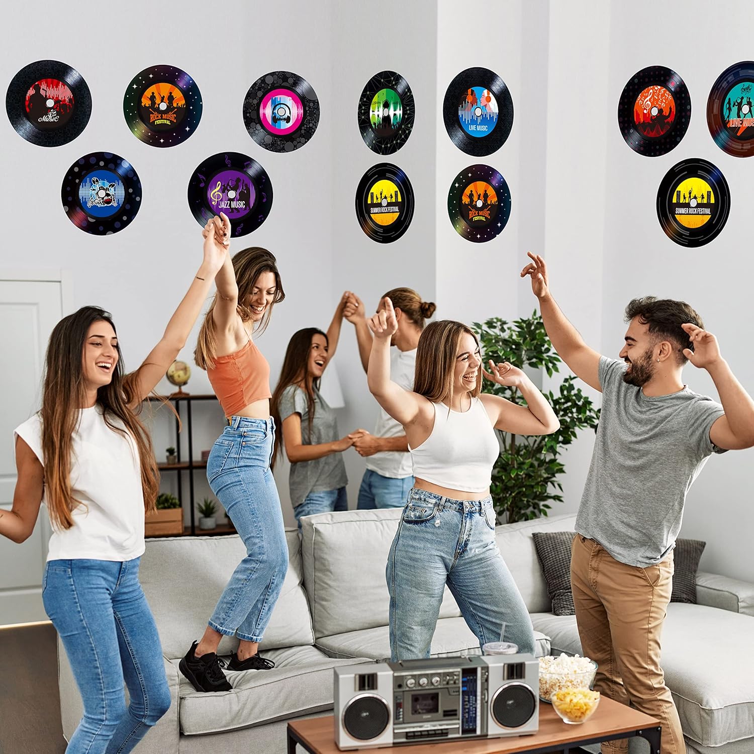 60 pcs Record Bulletin Board Cutouts 10 Designs