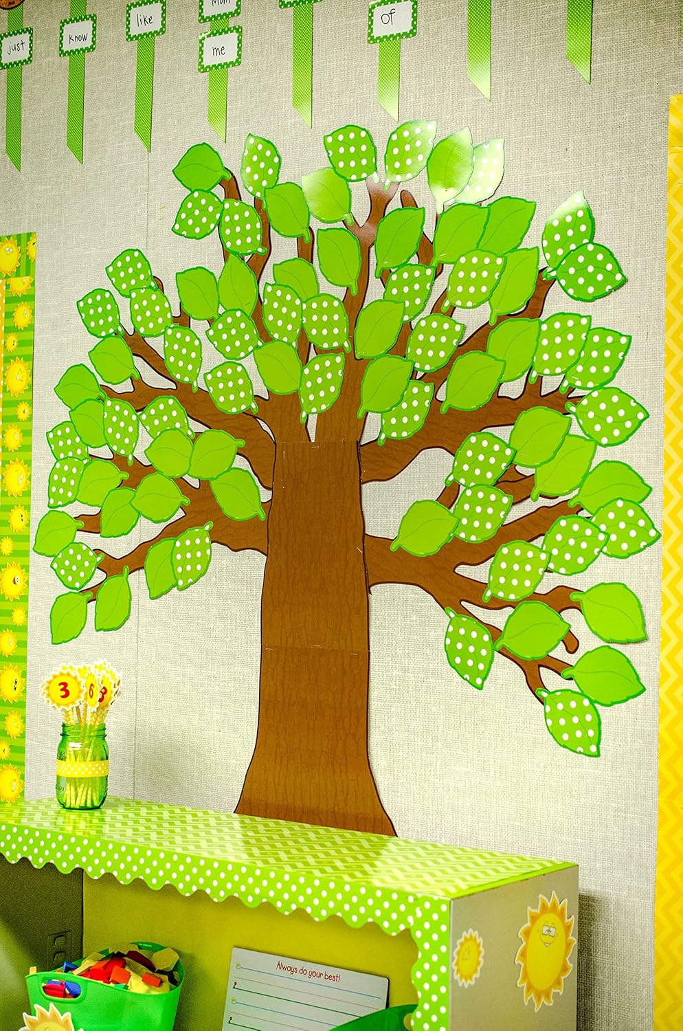 TCR5435 Big Tree Bulletin Board 7 Panels